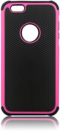 Hybrid Armor Rubber Combo Impact Silicone Case Cover for Iphone6(Rose)