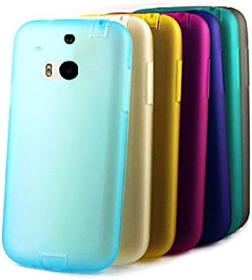 Vandot 7 in1 Accessory Set 7 * 0.2mm Super Slim Ultra Thin Slim Back Case for 2014 HTC One 2 M8 Case Silicone Matt Transparent Clear Protective Case Skin Cover Pouch Case Soft Cases Protection Case protective Cover Handytasche Bumper Anti dust cover dust stoppers Green Gray Purple White Light Blue Yellow Pink (Flexible color)