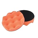 uxcell ポリッシャー 用 スポンジ 車スポンジ研磨ボール　自動車　丸い形　オレンジ　ブラック　12.5㎝　2個入り