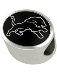 Detroit Lions NFL Jewelry and Bead Fits Most European Style Bracelets. High Quality Bead in Stock for Immediate Shipping