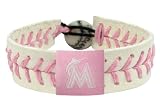MLB Miami Marlins Pink Baseball Bracelet