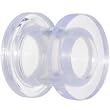 0 Gauge Acrylic Clear Screw Fit Tunnel Plug