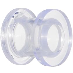 0 Gauge Acrylic Clear Screw Fit Tunnel Plug