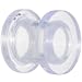 0 Gauge Acrylic Clear Screw Fit Tunnel Plug