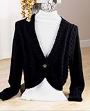 Jeweled Cable Knit Bolero