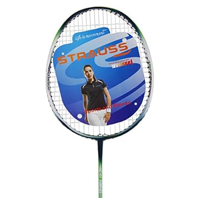 Strauss Nano Spark Badminton Racquet with Full cover(Green)