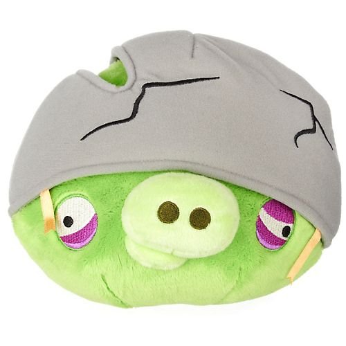 Angry bird toy:Angry Birds 8'' Helmet Pig Plush Toy With Sound MULTI