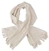 Fleece-Schal mit Fransen natur