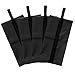 Shoe Bags,HugeSaving Nylon Waterproof Travel Zipper Shoes Bag For Carrying Set Of 4(Black)