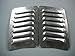 RodLouvers Pair of Angled Aluminum 5â€ 7 Louver Hood Panels (Bolt-On) Kit
