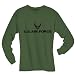 Air Force Long Sleeve T-Shirt - Military Style Physical Training T-Shirt in military green