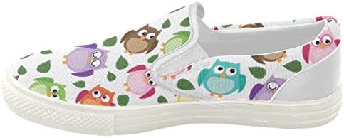 Vons Owl Canvas Women's Slip On Fashion Shoes Sneaker - US7.5