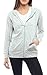 Lightweight Cotton Full Zip Up Pullover Sweatshirt Hoodies w EttelLut Hair Band Gray L