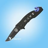 NAVY Rescue Knife Spring Assisted Glass Breaker Cutter