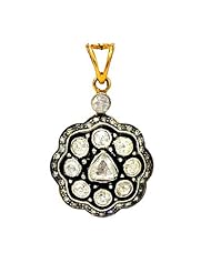 14kt Solid Gold 1.36ct Rose Cut Diamond Victorian Pendant Jewelry