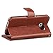 J&D Case Compatible for Galaxy S6 Case, [Wallet Stand] [Slim Fit] Heavy Duty Protective Shock Resistant Flip Cover Wallet Case for Samsung Galaxy S6 Wallet Case - Brown