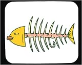 Mouse Pad with hook, death, fish, fishing, skeleton