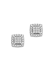 1/4 ct. tw. Princess Royale Diamond Earrings in 10K White Gold