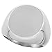 Surgical Stainless Steel Large Oval Signet Ring Solid Back Flawless Finish 3/4 inch, Sizes 8 to 13