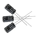 SODIAL(R)10 x 47uF 50V 105Cラジアル電解コンデンサ6x11mm