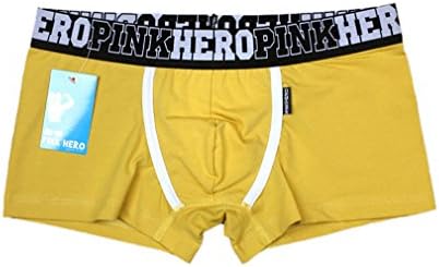 Pink Hero Men's Boxer Briefs Sports Cotton Skinny Small Yellow