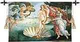 Review ArtExpression  / Birth of Venus - Artist: Sandro Botticelli - Fabric Size: 53.00 by 34.00 inches Wall Tapestry with hanging rods and tassels included