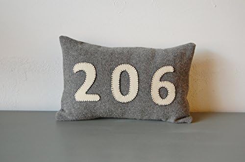 Wool Area Code Pillow - Custom Colors &amp; Numbers Available