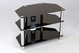 GT3 LCD TV Stand - Black Glass 32 inch