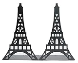 Fasmov Eiffel Tower Nonskid Bookends Art Bookend,1 Pair (black)