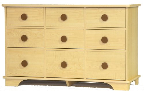Berg Oslo 9 Drawer Dresser Natural Maple/Chocolate