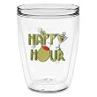 Happy Hour 16 oz Insulated Beverage Tumbler, Clear
