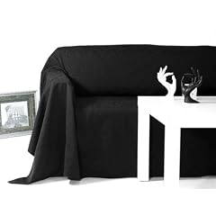 Tagesdecke Rio Plaid �berwurf 210x280cm schwarz Jaquard