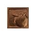 Interceramic Tile - Metal Tile Antique Metals Tile: 6X6 Fruitage Bronze Insert C Bron...