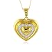 10K White Gold Accented Diamond Pendant w/ chain