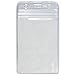 HOSL 50 Pcs Clear Plastic Vertical Name Tag Badge ID Card Holder