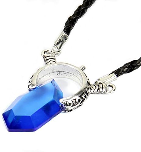 Cos Cosplay anime DMC Devil May Cry Blue GEM Dante Vergil Chain Pendant Necklace (Blue)