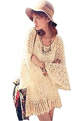 Sexy Floral Print Dolman Lace Mini Dress 