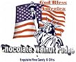 Custom Labeled Gift God Bless America Chocolate Walnut Fudge Box