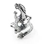 Tall Sterling Silver Large Bikers DRAGON Ring(Sizes 7,8,9,10,11,12,13)
