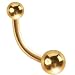 Bauchnabelpiercing Belly Ring 316L Gold / Gelb mit Kugeln Gold / Gelb