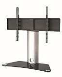 Duronic DS101BS Glass Floor/Desk 30-50 TV Stand and Swivel Bracket Combo. Suitable for LCD, Plasma, Led, 3D TV's 32 37 40 42 46 50