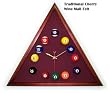 Cherry Triangle Billiard Clock Wine Mali Felt