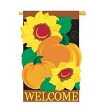 Outdoor Living : WELCOME Fall Pumpkin Flag 28' X 44'