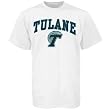 Tulane Green Wave White Bare Essentials T-shirt