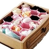 kilofly Home DIY Drawer Organizer, Pink