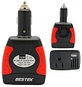 BESTEK 150W charger dc ac power inverter car dc 12v to 110v car adapter usb charger car samsung adapter pda car charger htc adapter car lg charger mp3 car adapter iphone charger car motolora adapter ipad car charger blackberry car adapter ac charger(random color) 1511U-54