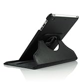 ZuGadgets Black 360 Degrees Rotating PU Leather Smart Stand Case Cover Shell for Apple New iPad Mini (7912-1)