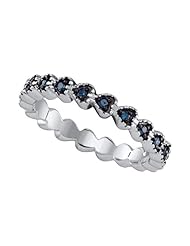 0.23CTW BLUE DIAMOND MICRO PAVE RING