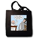 IMAGE OF Heaven - St. Peter and the Golf Divot Replacement Sin of Omission - Black Tote Bag JUMBO 20w X 15h X 5d