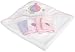 Spasilk 100% Cotton Hooded Terry Bath Towel with 4 Washcloths, Pink